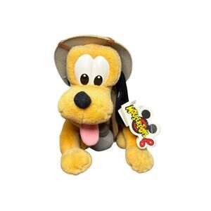 Disneyland Mouseketoys Safari Pluto Plush Stuffed Toy Animal Kingdom Backpack‎